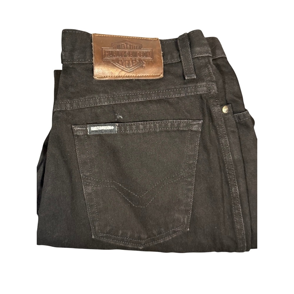 Harley-Davidson Biker Blues Jeans Womens 12 Black Good High Rise 100% Cotton USA